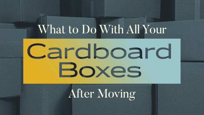 What to do with all your cardboard boxes after moving